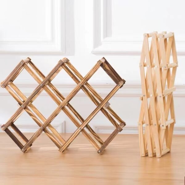 Diamond-Shaped Wooden Wine Rack