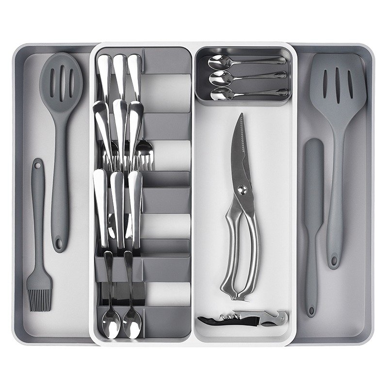 TK Expandable Cutlery Drawer Organizer Tray