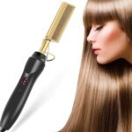 Professional Electric Hot Comb – Ceramic Hair Straightening Brush