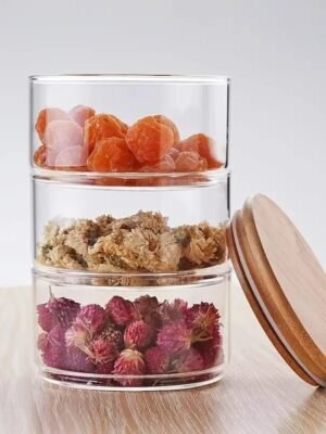 3pcs Stackable Glass Bowls – Multipurpose Kitchen Storage Set