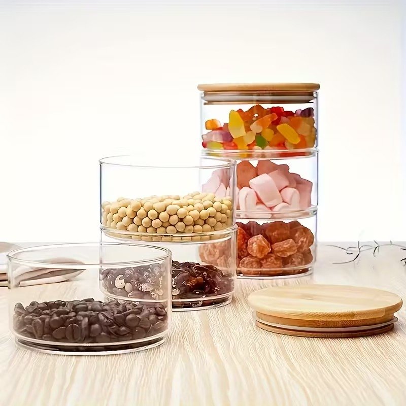 3pcs Stackable Glass Bowls – Multipurpose Kitchen Storage Set