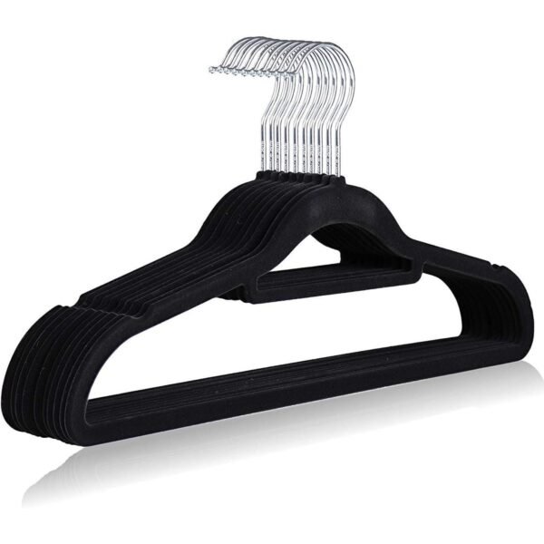 TK Pack of 5 Velvet Non-Slip Closet Hangers