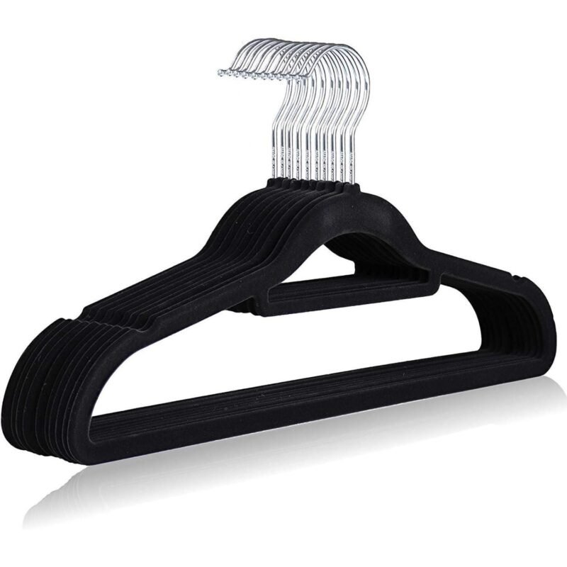 TK Pack of 5 Velvet Non-Slip Closet Hangers