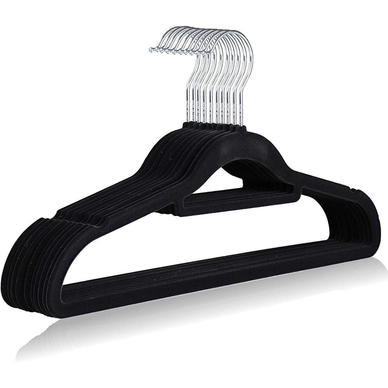 TK Pack of 5 Velvet Non-Slip Closet Hangers