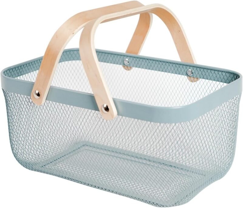 TK Mesh Storage Basket with Wooden Handles