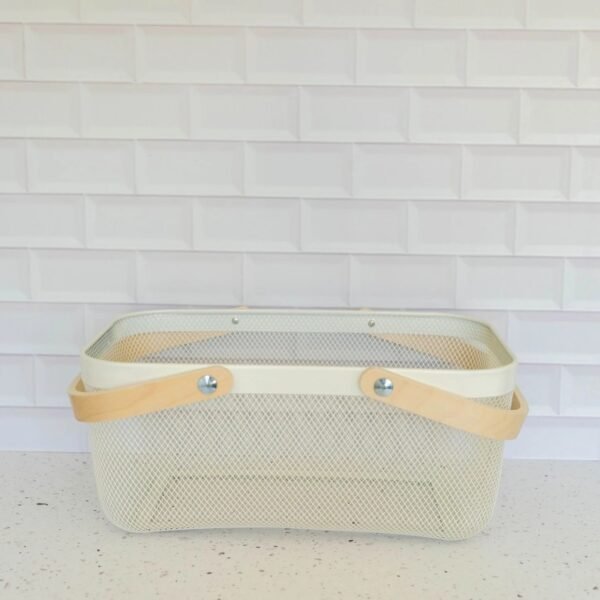 TK Mesh Storage Basket with Wooden Handles