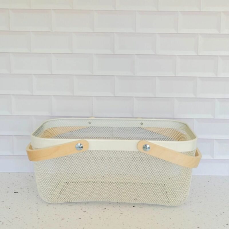 TK Mesh Storage Basket with Wooden Handles