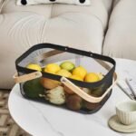 TK Mesh Storage Basket with Wooden Handles