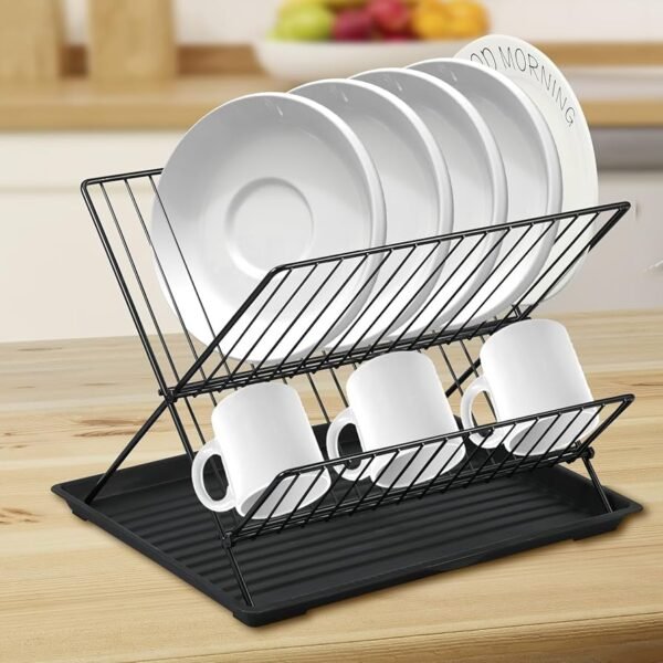 X-Style Collapsible Stainless Steel Dish Rack