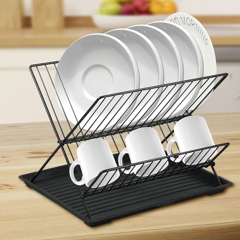 X-Style Collapsible Stainless Steel Dish Rack