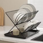X-Style Collapsible Stainless Steel Dish Rack