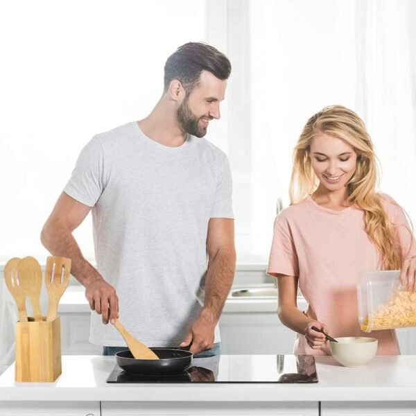 TK 4-Piece Bamboo Cooking Utensils Set – Heat Resistant & Non-Scratch
