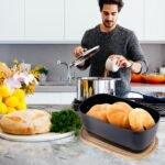 TK Bamboo Bread Bin with Cutting Board Lid – Eco-Friendly