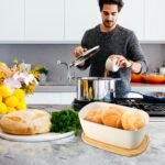 TK Bamboo Bread Bin with Cutting Board Lid – Eco-Friendly