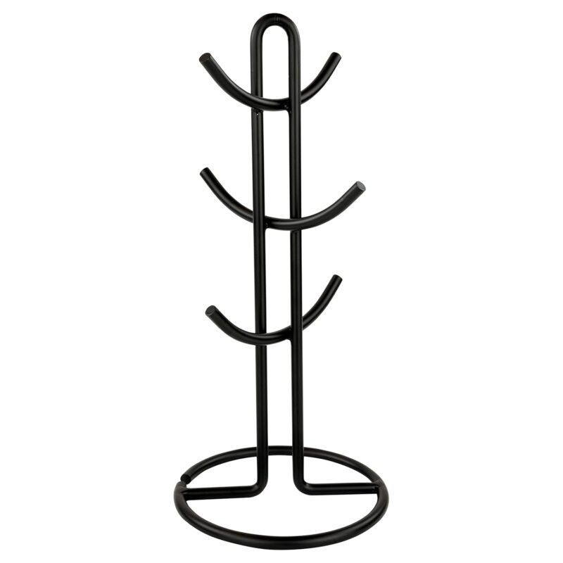 Countertop 6-Mug Holder – Stainless Steel Coffee & Tea Cup Rack