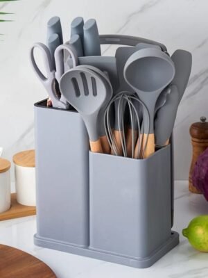 TK 19-Piece Kitchen Utensil & Knife Set with Holder