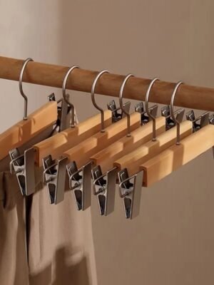 3 Pack Wooden Adjustable Clothes Hangers