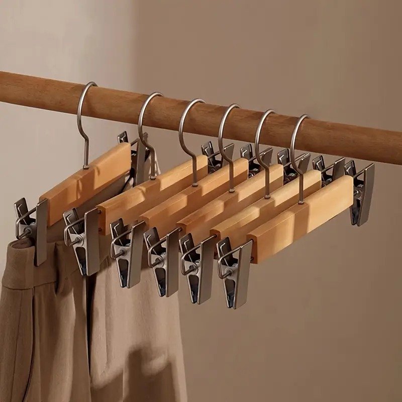 3 Pack Wooden Adjustable Clothes Hangers