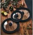 Glass Pot Lid with Silicone Rim – Heat-Resistant Kitchen Lid
