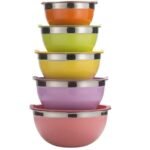 5-Piece Stainless Steel Mixing Bowl Set with Lids