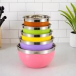 5-Piece Stainless Steel Mixing Bowl Set with Lids