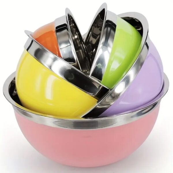 5-Piece Stainless Steel Mixing Bowl Set with Lids