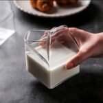 Vintage Glass Milk Bottle 235ml – Reusable Beverage Jar