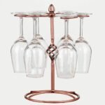 Free-Standing Rotating Wine Glass Holder – Metal Countertop Organizer
