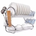 S-Type 2-Tier Stainless Steel Dish Rack – Kitchen Drying Organizer