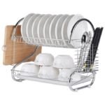 S-Type 2-Tier Stainless Steel Dish Rack – Kitchen Drying Organizer