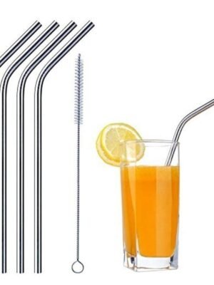 Reusable Stainless Steel Straw Set with Cleaning Brush