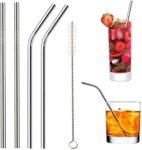 Reusable Stainless Steel Straw Set with Cleaning Brush