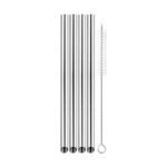 Reusable Stainless Steel Straw Set with Cleaning Brush