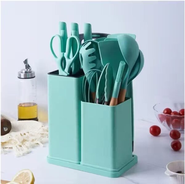 TK 19-Piece Kitchen Utensil & Knife Set with Holder