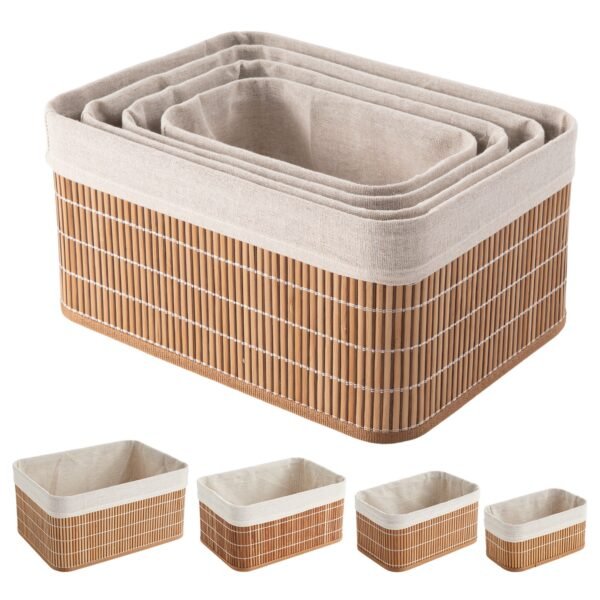 TK 4-Piece Wooden Storage Box – Home Organization Set