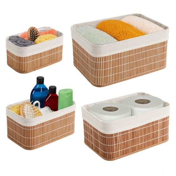 TK 4-Piece Wooden Storage Box – Home Organization Set