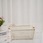 Wire Mesh Storage Basket – Durable Rectangular Metal Organizer