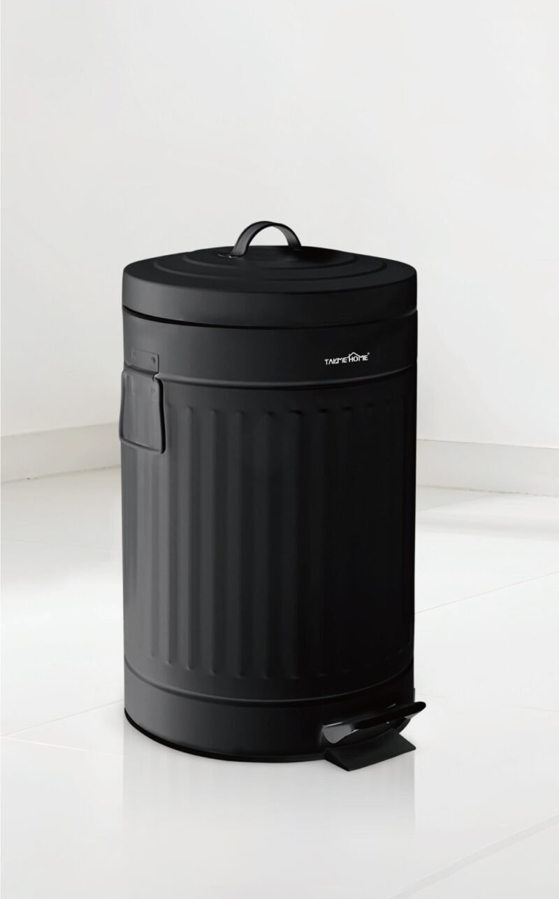 TK Metal Pedal Waste Bin with Inner Bucket – Hands-Free Trash Can