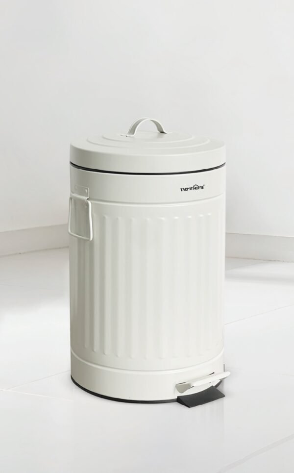 TK Metal Pedal Waste Bin with Inner Bucket – Hands-Free Trash Can