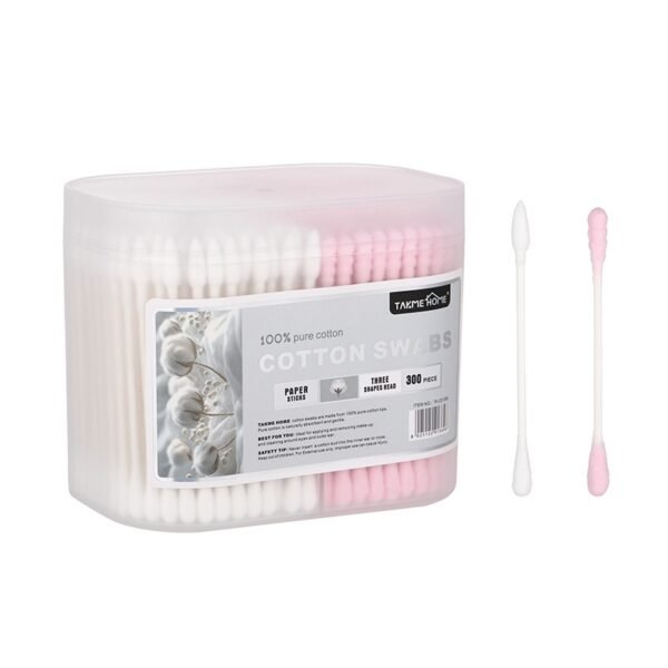 TK Dual Color Cotton Swabs – 3 Different Heads, 300 Pieces