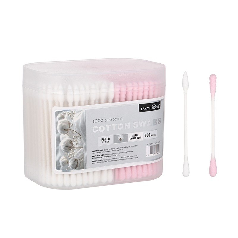 TK Dual Color Cotton Swabs – 3 Different Heads, 300 Pieces