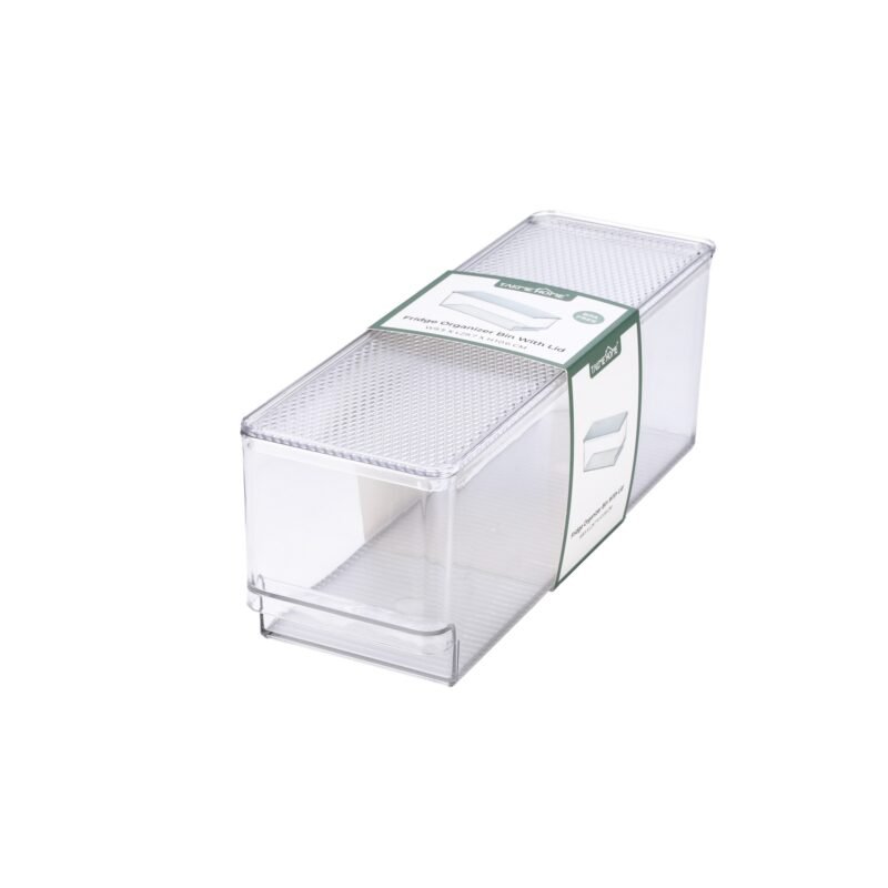 TK Fridge Storage Bin with Lid – Easy Access Kitchen Organizer