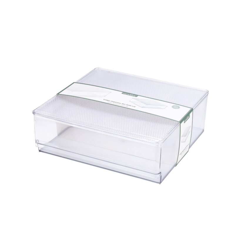 TK Fridge Storage Bin with Lid – Easy Access Kitchen Organizer