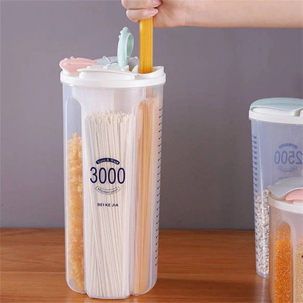 4-Section Food Storage Container – 3L Airtight Box