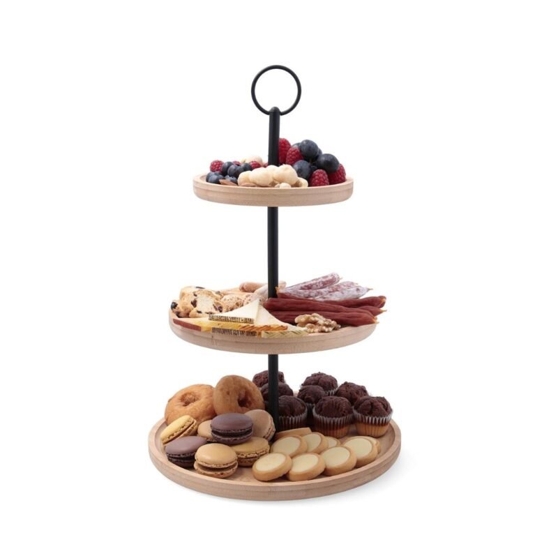 3 Tier Bamboo Food Stand for Kitchen & Dining