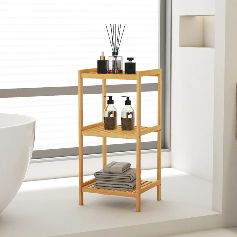 3 Tier Bamboo Storage Rack – Kitchen & Home Organizer