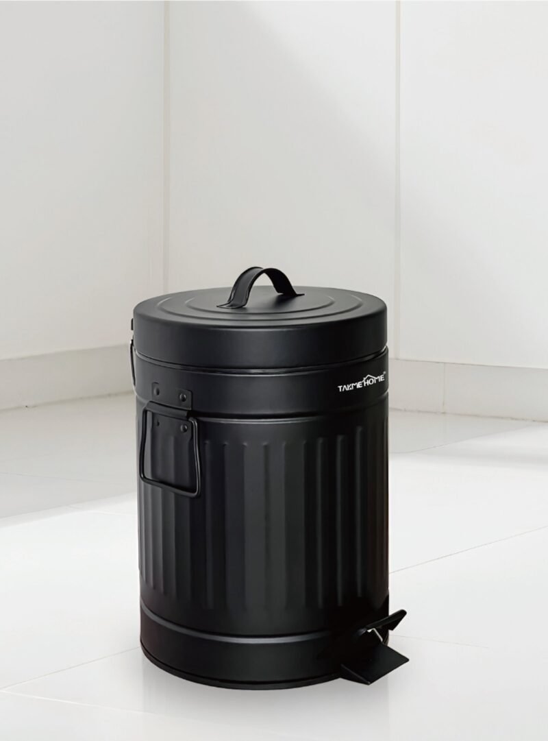 TK Metal Pedal Waste Bin with Inner Bucket – Hands-Free Trash Can