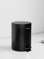 TK Cylindrical Metal Pedal Waste Bin with Inner Bucket