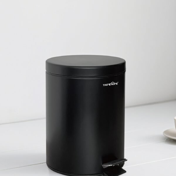 TK Cylindrical Metal Pedal Waste Bin with Inner Bucket