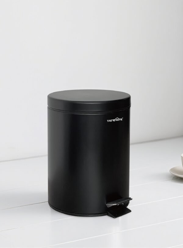 TK Cylindrical Metal Pedal Waste Bin with Inner Bucket